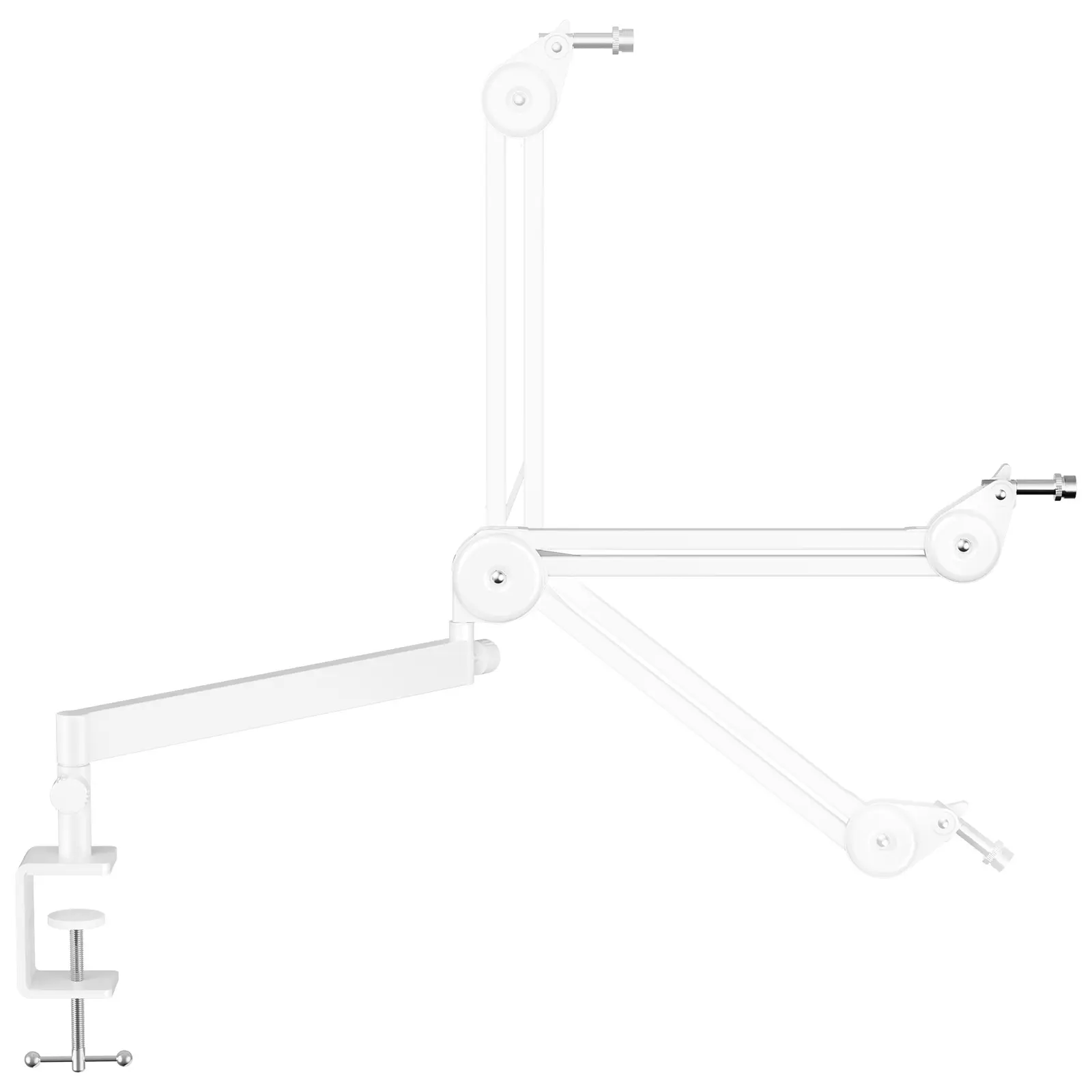 TONOR T40LP Metal Low Profile Microphone Boom Arm - Fully Adjustable Telescopic Stand, Desk Mount Clamp, Screw Adapter, Cable Management, Cable Ties, 30.3in Width, 19.1in Height, 1.5kg, Computer Accessory for Streaming, Podcast Recording, Home Office
