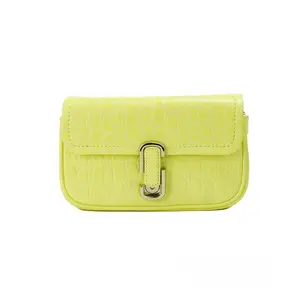 Pre-owned MARC JACOBS Leather Crossbody Bags The Mini Shoulder Women's Yellow Embossed Crossbody Women's Bag