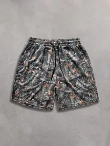 Men's Regular Fit Graphic Print Drawstring Waist Shorts, Casual Comfy Breathable Shorts for Daily Wear, Men's Bottoms for Summer, Menswear, Loungewear