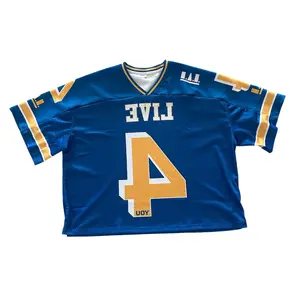 Live 4 You (reverse for mirror use) blue/ yellow box jersey