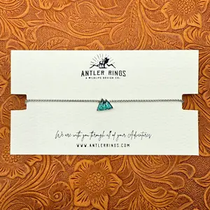 The Mountain Bracelet | Stainless Steel & Crushed Turquoise Adjustable Fit