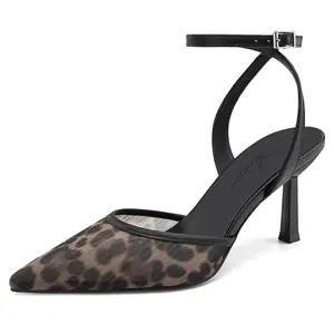 Athlefit Women's Closed Pointed Toe High Heels Ankle Strap Stiletto Heel Wedding Party Dress Pumps Shoes