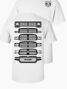 Professional Dodge Ram Evolution Grille T-Shirt | Classic Pickup Truck Generations Graphic Tee, Gift for Ram Fans, Retro Menswear - Ready to Ship