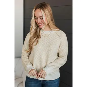 Just Stopping By Printed Knit Sweater- Mustard