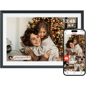 Frameo 10.1 in  WiFi Digital Photo Frame, Picture Frame Slideshow Send Photos from Anywhere with Frameo,1280 * 800 IPS Touch Screen Picture Frame for Gifts