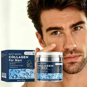 Collagen Men's Anti-Aging Wrinkle Cream, Men'sFaceMoisturizer Cream 50g, Skin Firming andTighteningLotion, Firming Hyaluronic AcidMoisturizer Moisturizing Moisture Lightweight Hydrating  Moisturizer Luxury