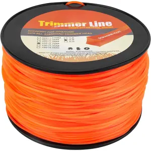 105 Trimmer Line, 105 Weed Eater String, 105 String Trimmer Line, 105 Weed Eater Line, Commercial Square 105 Weed Wacker String- 0.105""-628Ft-3Lb for String Trimmer Weed Trimmer, Orange