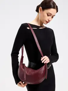 Women's Luxury Fashion Soft Leather Dumpling Bag, Genuine Leather Large Capacity Minimalist Crossbody Bag, Stylish and Versatile Handbag