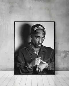 Tupac Shakur Poster, Music Classroom Decor, Black And White, Tupac Print, Rap Poster Rapper Poster, 2Pac Print, 2Pac Poster, Music Wall Art