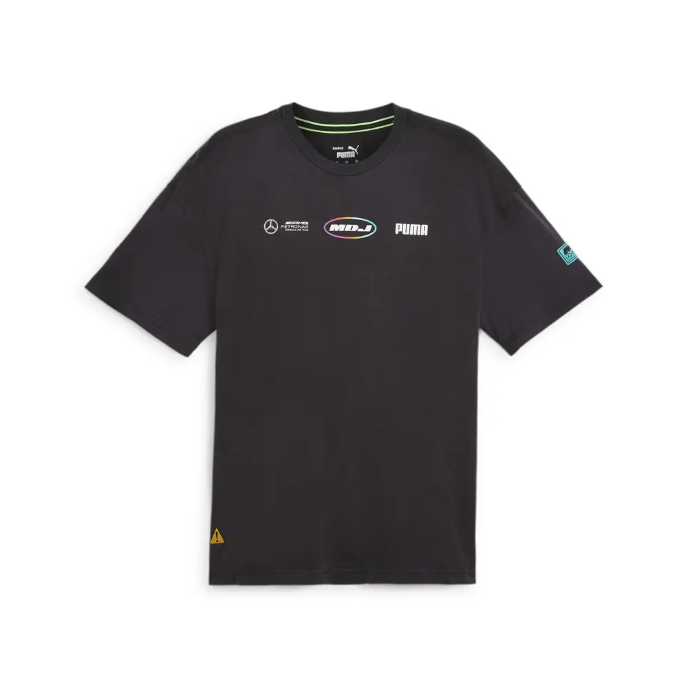 PUMA Mens Mapf1 X Mad Dog Jones Graphic Crew Neck Short Sleeve Casual Tops Casual Crew Neck - Black