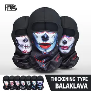 Winter Fashion Cool Face Print Balaclava Hat, Thickened Warm Sports Cycling Headwear, Outdoor Snow Season Mountain Climbing Ice Fishing Ski Mask