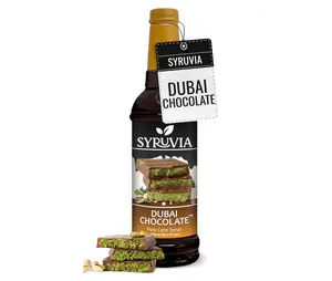 Syruvia Coffee Syrup, Dubai Chocolate Flavored Syrup for Drinks, Lattes, and Desserts – 25.4 fl oz,