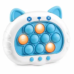 Fast Push Pop Game Toy – Electronic Puzzle with Lights & Music, Portable Animal Version Fidget Toy, Multiplayer Memory Challenge for Brain Development & Stress Relief for Kids