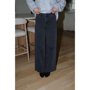 Blair Wide Leg Charcoal Jeans