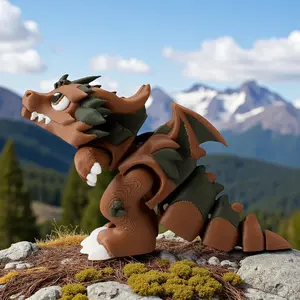3D-Printed Gaia Rex, Mini Animal 3D-Printed Toys – Adorable collectibles and unique gifts, perfect as desk pets; ideal for animal collectors; 3D-printed stress-relief items for home and office decor; great as party favors, birthday gifts,