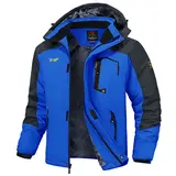 【Creator's Pick】GOPUNE Men's Ski Snow Jacket Waterproof Insulated Fleece Outdoor Mountain Hooded Winter Coat Sporty Breathable Outerwear  big tall men clothing Size up to5XL #Christmas gift #RED GREEN