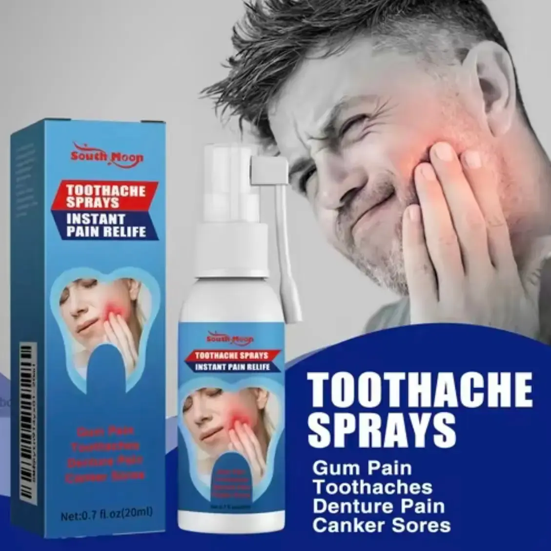 Oral Care Spray, Mild Gentle Formula for Daily Oral Cavity Care, Helps Maintain Comfort for Teeth & Gums, Daily Mouth Care for Adults