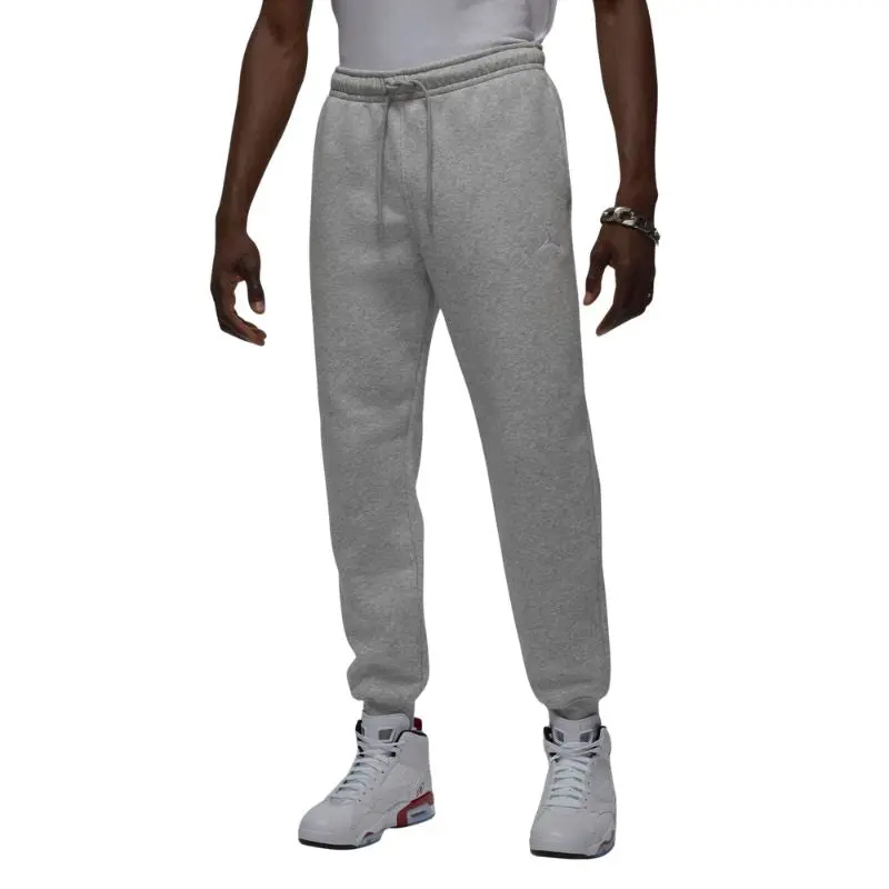Air Jordan Men's Midweight Smooth Ribbed Brushed Inner Cotton Blend Fleece Pants - Elastic Waistband, Side Pockets, Drawstring, Menswear Bottoms, Casual, Day, Machine Washable, Soft
