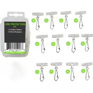 Fishing Line Protection Kit: No-Twist Sinker Slider + Strong Weight Bumpers - Stop Losing Fish with Heavy-Duty Pieces for Fresh Water and Salt Water