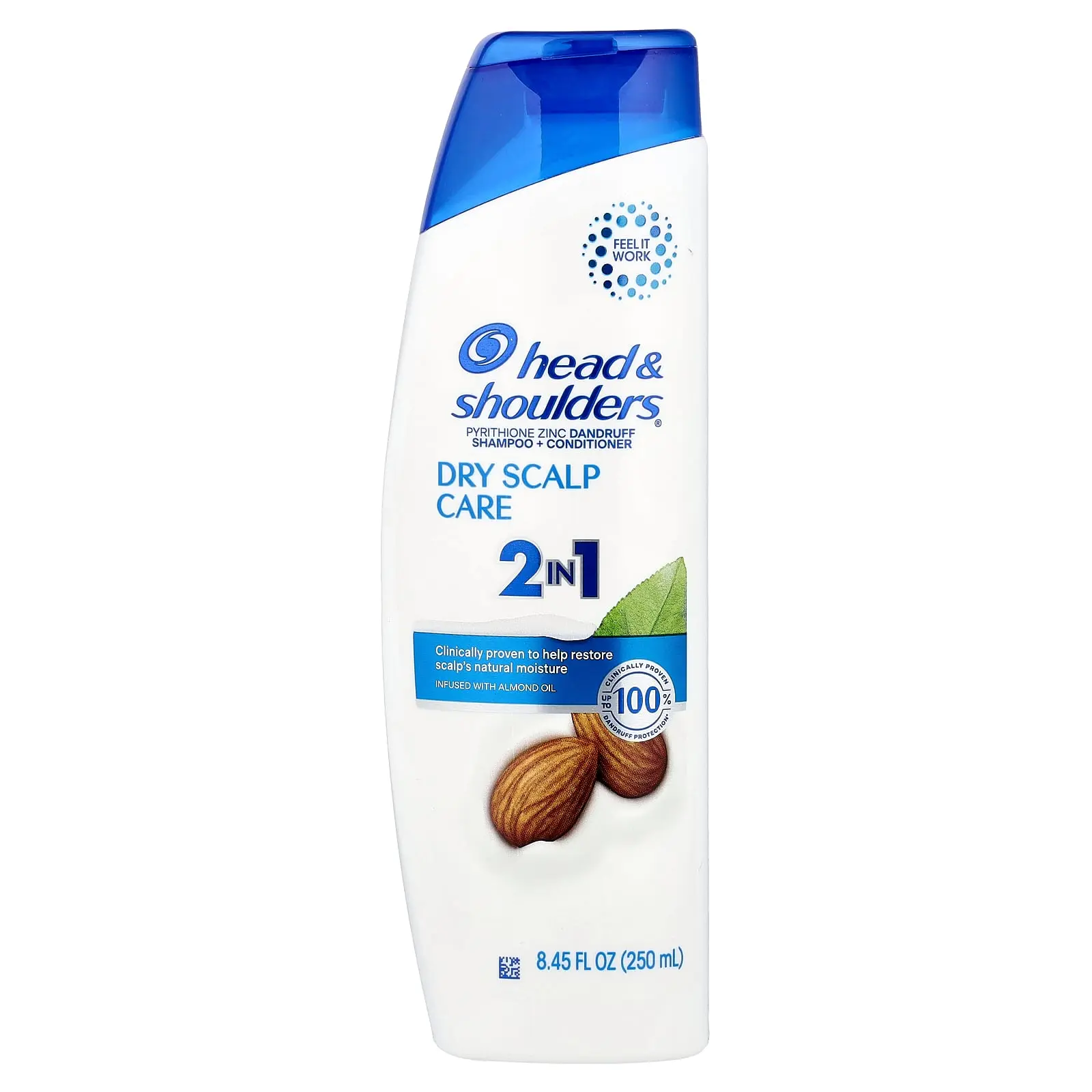 Head & Shoulders 2 in 1 Shampoo + Conditioner, Dry Scalp Care, Infused with Almond Oil, 8.45 fl oz (250 ml)