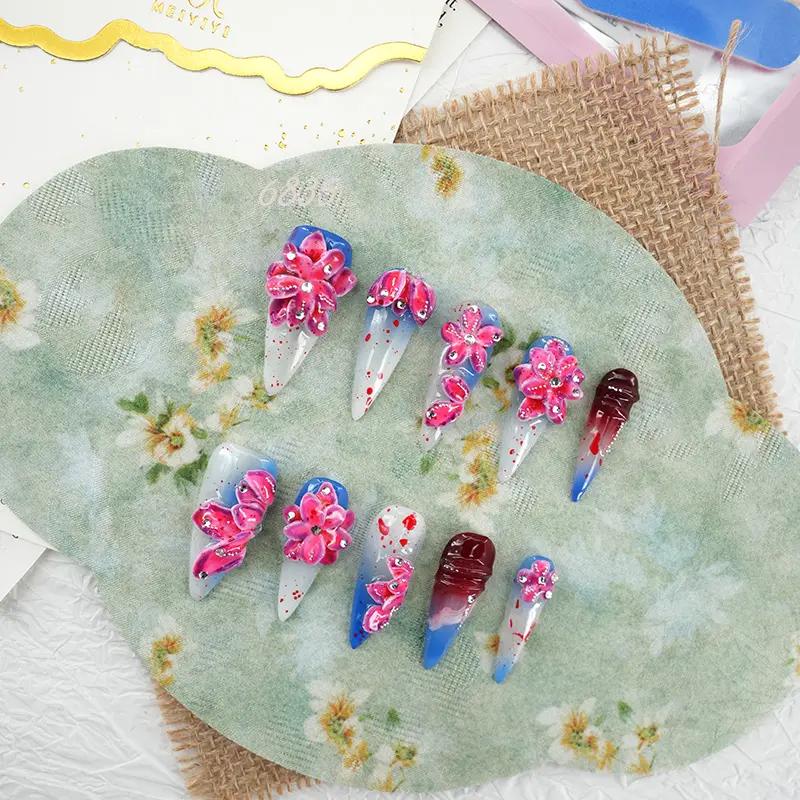 .DP.6835.Personalized Colorful Three-Dimensional Carved Wearable Nails
