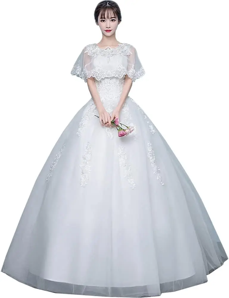 Women's wedding dress, one-piece dress, bridal dress, wedding dress, long dress, tulle dress, formal dress, floral embroidery, fashion, formal, elegant, wedding, reception, after-party