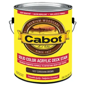 Cabot Samuel 1837-07 Gallon Cordovan Brown Solid Color Acrylic Deck Stain