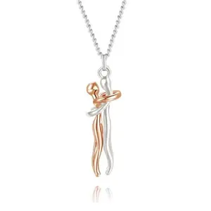 Anniversary Gift for Couples - Love Hug Couple Necklace with Gift Box, unique gifts for women, Hugging Pendant Necklace, Unisex Men & Women, tarnish free jewelry