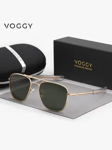 [VOGGY] stylish, simple, retro and comfortable metal polarized lightweight UV sunglasses, men and women driving outdoor hiking, hiking, fishing, fashion holiday party decoration props with gift boxes.