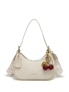 Simple Cherry Decoration Crossbody Bag, Wide Shoulder Strap Fashion Versatile Women's Bag, Lightweight Travel Choice, Y2K Style, Crossbody Messenger Bag, Cross Body Bags, Fashionable Crossbody Bag