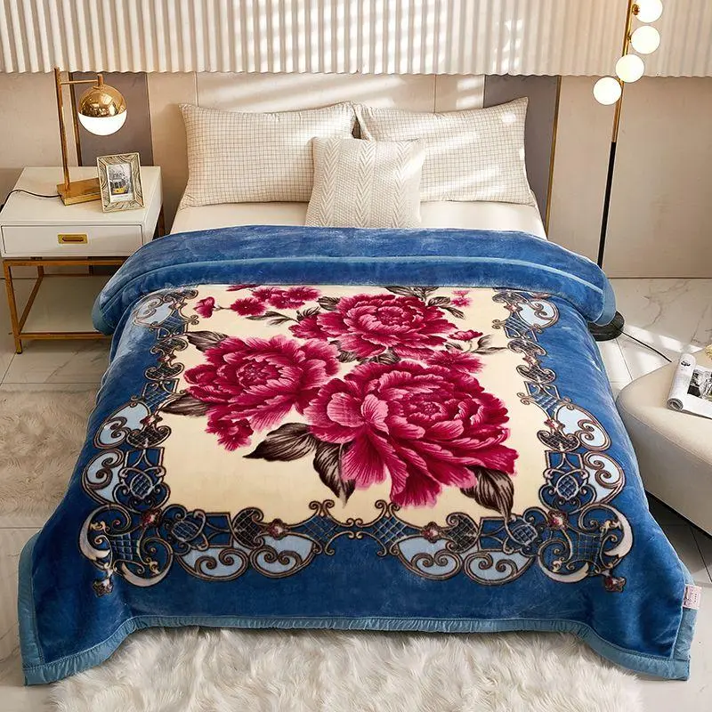 Floral Pattern Blanket, 1 Count Soft Comfortable Throw Blankets, Warm Napping Blanket for Home Office Travel Outdoor Camping, Valentine's Day, gift for her, Cozy Throw Blanket, Floral Print Blanket
