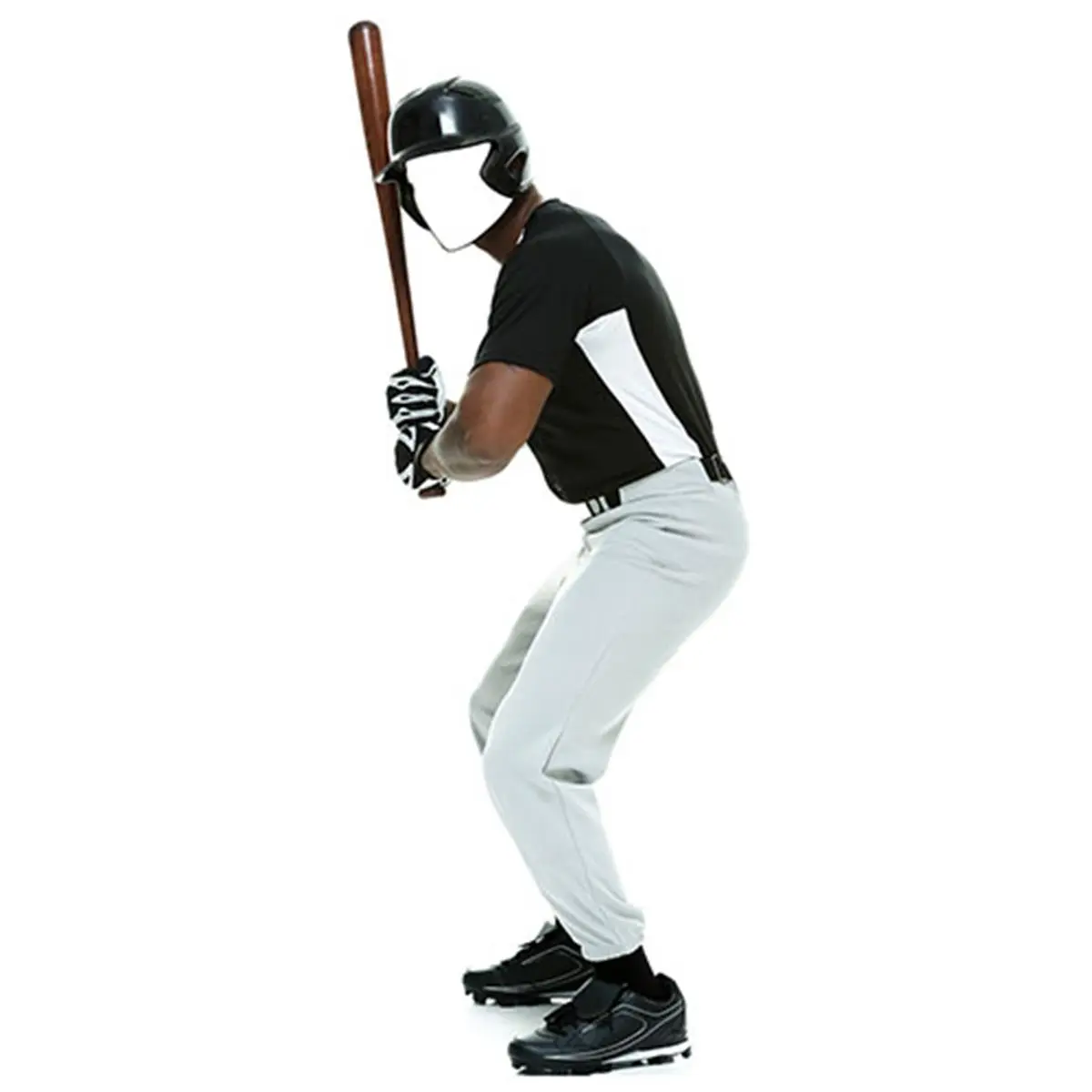 212 MAIN Advanced Form Cut Vinyl Baseball Player Stand-in with Baseball Bat - 68x26 in, Removable, Includes Easel, Ideal for Commercial/Office Furniture Spaces