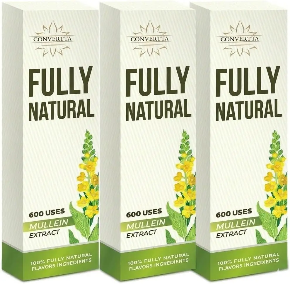 CONVERTTA Herbal Diffuser | Natural Mullein & Thyme Botanical Extract | Plant-Based Wellness | 600 Series - 3 - Pack
