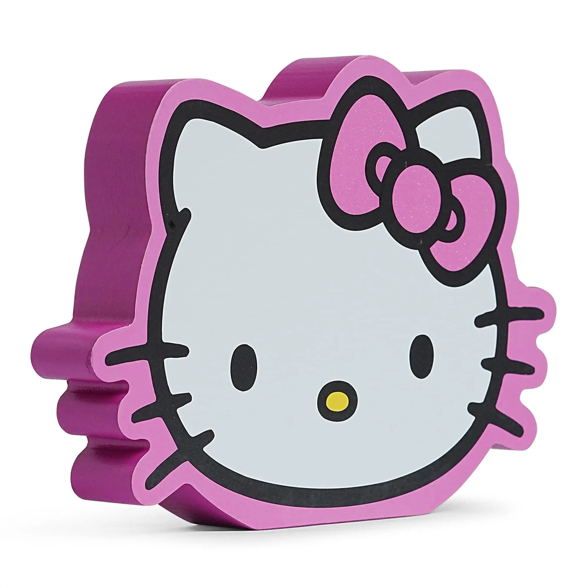 Sanrio Hello Kitty Glitter Bow Die-Cut Wooden Wall Art | 6 x 8 Inches, Artistic, Artwork Wall