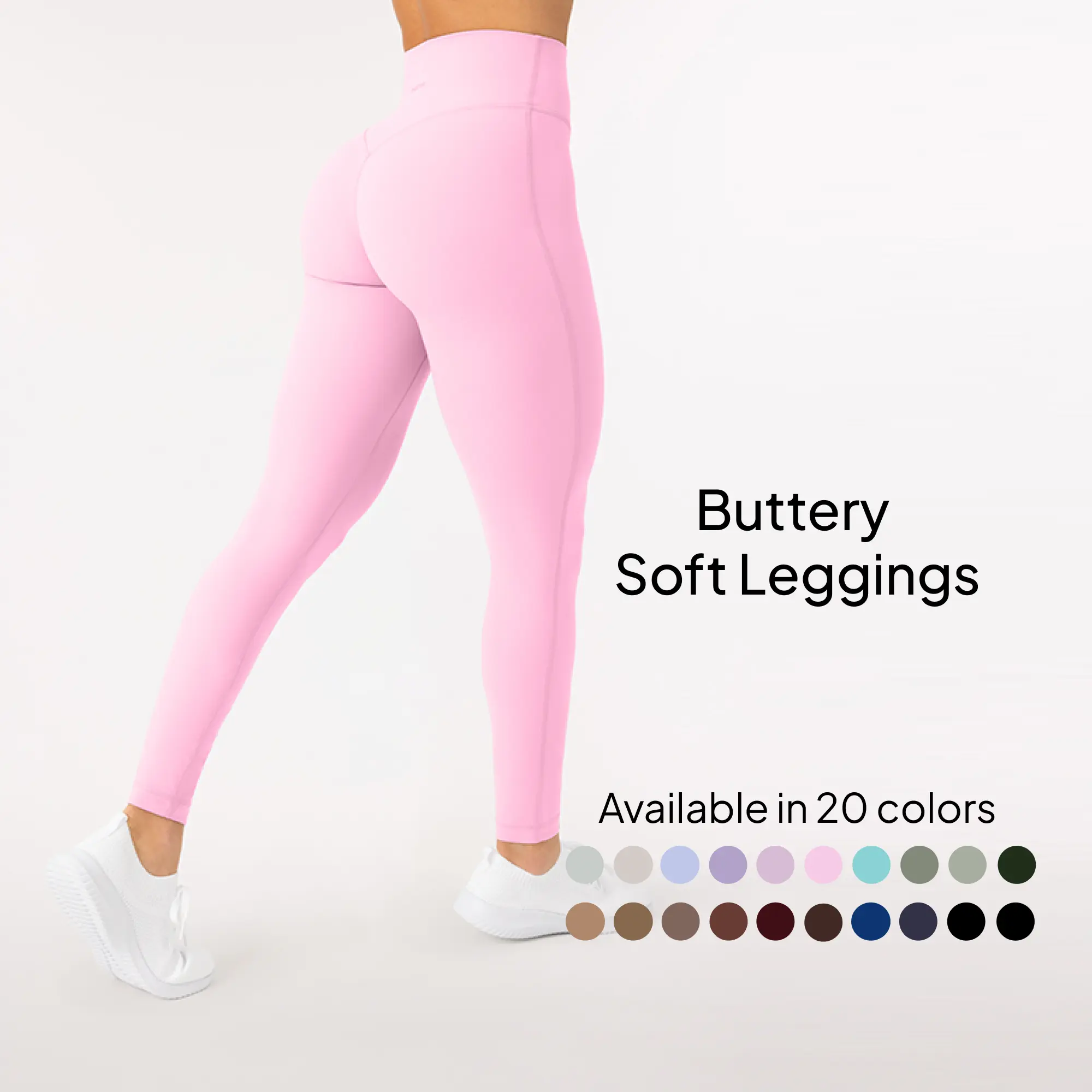PAVOI ACTIVE No Front Seam Buttery Soft Workout Leggings for Women - High Waisted Full Length Gym Leggings for Women - FlexFlow