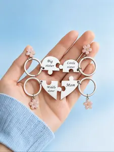 Four-Piece Family Keychain Set, Keychain For Purse, Mom, Big Sister, Middle Sister, Little Sister, Perfect Gift for Mother's Day, Birthday, Christmas