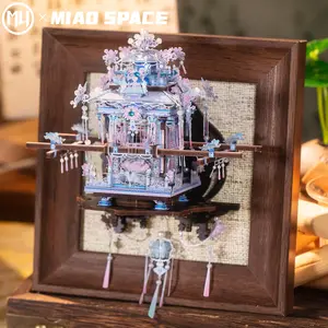 MU X MIAO SPACE Dream Horse Carriage Refrigerator Magnet 3D Three-Dimensional Metal Puzzle Handmade DIY Educational Mystery Toy Desktop Office Decoration Stress Relief Gift for Girlfriend Birthday Christmas Halloween Multicolor Collector's Item