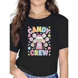 100% Cotton Candy Crew - Colorful Themed Party Group Costume T-Shirt