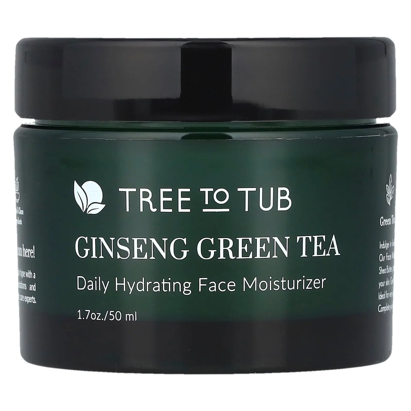 Tree To Tub Ginseng Green Tea, Daily Hydrating Face Moisturizer , 1.7 oz (50 ml)