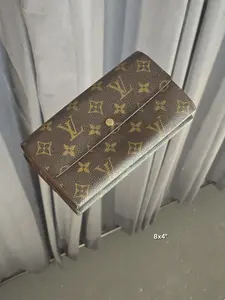 Pre-owned Louis Vuitton France Small Leather Goods Envelope Sarah Monogram Wallet