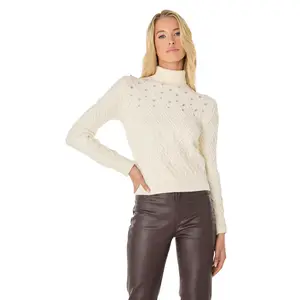 Cara Crystal Sweater - Pearl