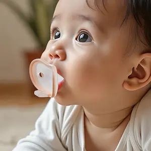 Baby Pacifiers for 0Months, Breast-Shaped Soft Silicone Newborn Pacifiers with Large Air Vents, BPAFree, 2Pack