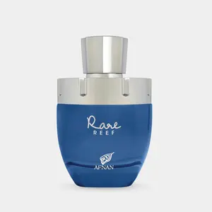 Afnan Rare Reef Extrait de Parfum 3.4Oz 100ml Fresh Bright Pure Scent with Black Currant Orange Citron Mint Coriander Grapefruit Apricot Basil Rose Violet Leaf Fig Dates Ambrette Amberwood