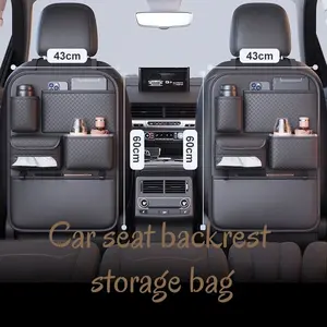 Universal Car Interior Protection Pad, Large Capacity Storage Bag, Seat Back Protector, Child Safety Anti-Kick Mat, Easy to Clean