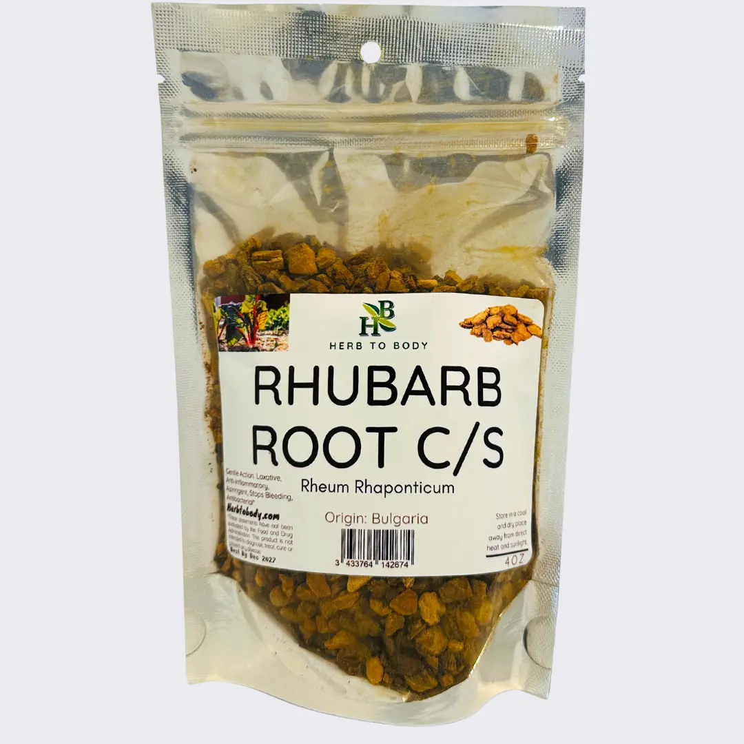 Rhubarb Root Herbal Supplement - 4 oz (113 G) | Cut and Sifted (C/S) | Herb To Body