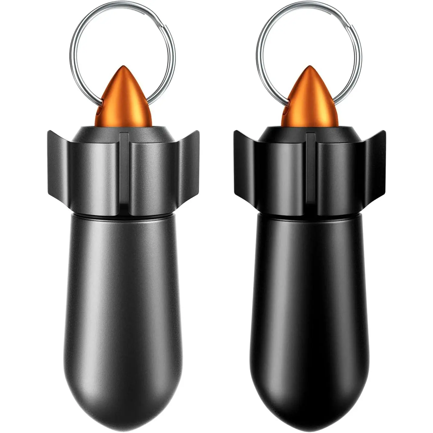 2 Packs Pill Keychain, Pill Case, Waterproof Pill Holder, Portable Pill Container, Aluminum Alloy, Single Chamber, Small Pocket Pill Box for Purse, Backpack, Medicine Bottle EDC for Outdoor Travel