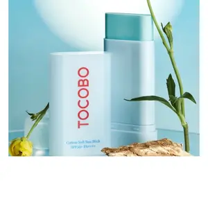 TOCOBO Cotton Soft Sun Stick, 19g, SPF 50+ PA++++, Compact Daily Sensitive Skincare, Smooth Sunscreen, Facial Comfort, Skin Repair bio