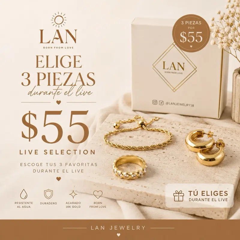 LIVE Jewelry Selection – 3 Pieces for $55