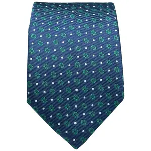 BISSE Necktie - Micro Fabric Men's Tie, Blue Patterned Men's Tie