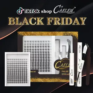 DIY Eyelash 80D Wispy Lashes 8-16mm Mixed Length Individual Clusters with Bond & Seal for Secure Application Perfect for Beginners & Professionals Makeup Cosmetic Manga Style Strip Eyelash Okay Love Lashes Voluminous Look Princess Eyelash Cluster Volume